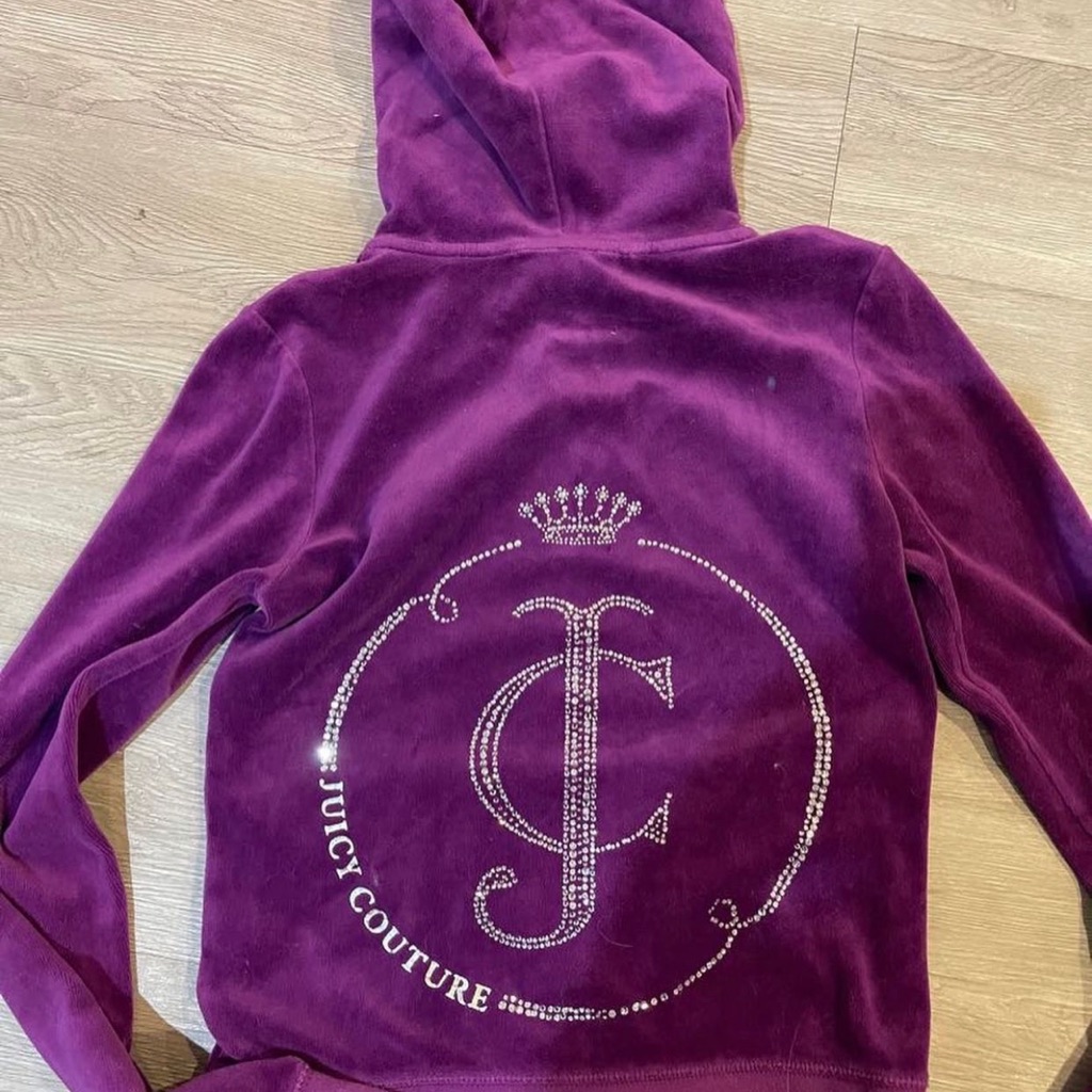 Juicy Couture Purple Zip Up Hoodie Sz S